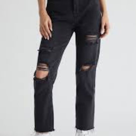 PACSUN high rise straight jeans in black Size 23 - Picture 2 of 10